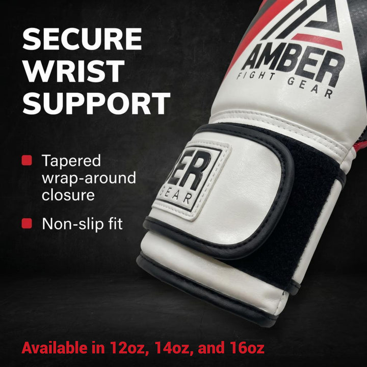 Fury Boxing Gloves - Kickboxing, Muay Thai Training Gloves, Sparring Punching Bag Mitts, Durable PU, Shock-Absorbing Foam Core, Non-Slip Wrist Support, Multi-Sport Glove