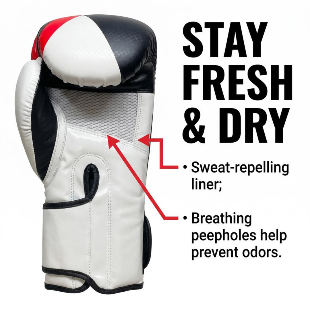 Fury Boxing Gloves - Kickboxing, Muay Thai Training Gloves, Sparring Punching Bag Mitts, Durable PU, Shock-Absorbing Foam Core, Non-Slip Wrist Support, Multi-Sport Glove