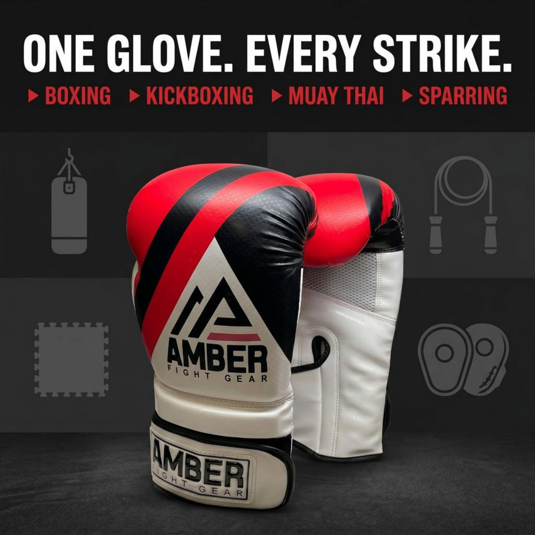 Fury Boxing Gloves - Kickboxing, Muay Thai Training Gloves, Sparring Punching Bag Mitts, Durable PU, Shock-Absorbing Foam Core, Non-Slip Wrist Support, Multi-Sport Glove