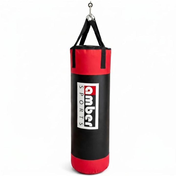 Amber Fight Gear Faux Leather Heavy Bag Punching Target Red Black
