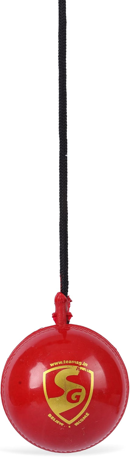 SG Synthetic I Cricket Hanging Ball with Cord, PVC Batting Practice Ball