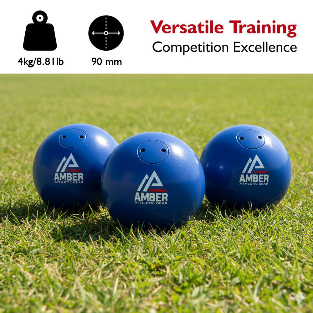 Amber Fight Gear Precision Performance Iron Shot Put Versatile Training and Competition Excellence with Sturdy Cast Iron Build and Durable Polyurethane Coating
