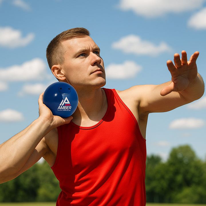 Amber Fight Gear Precision Performance Iron Shot Put Versatile Training and Competition Excellence with Sturdy Cast Iron Build and Durable Polyurethane Coating