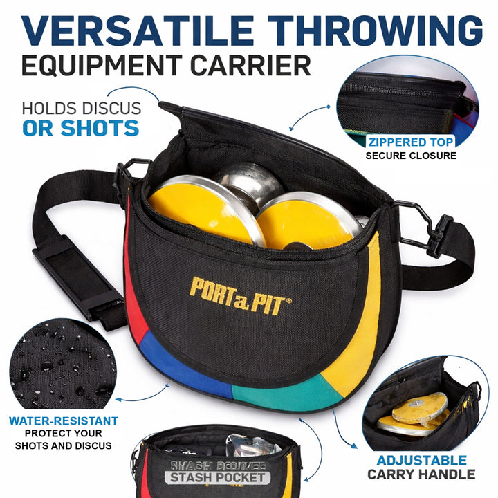 Shot and Discus Carrier - Water-Resistant Bag