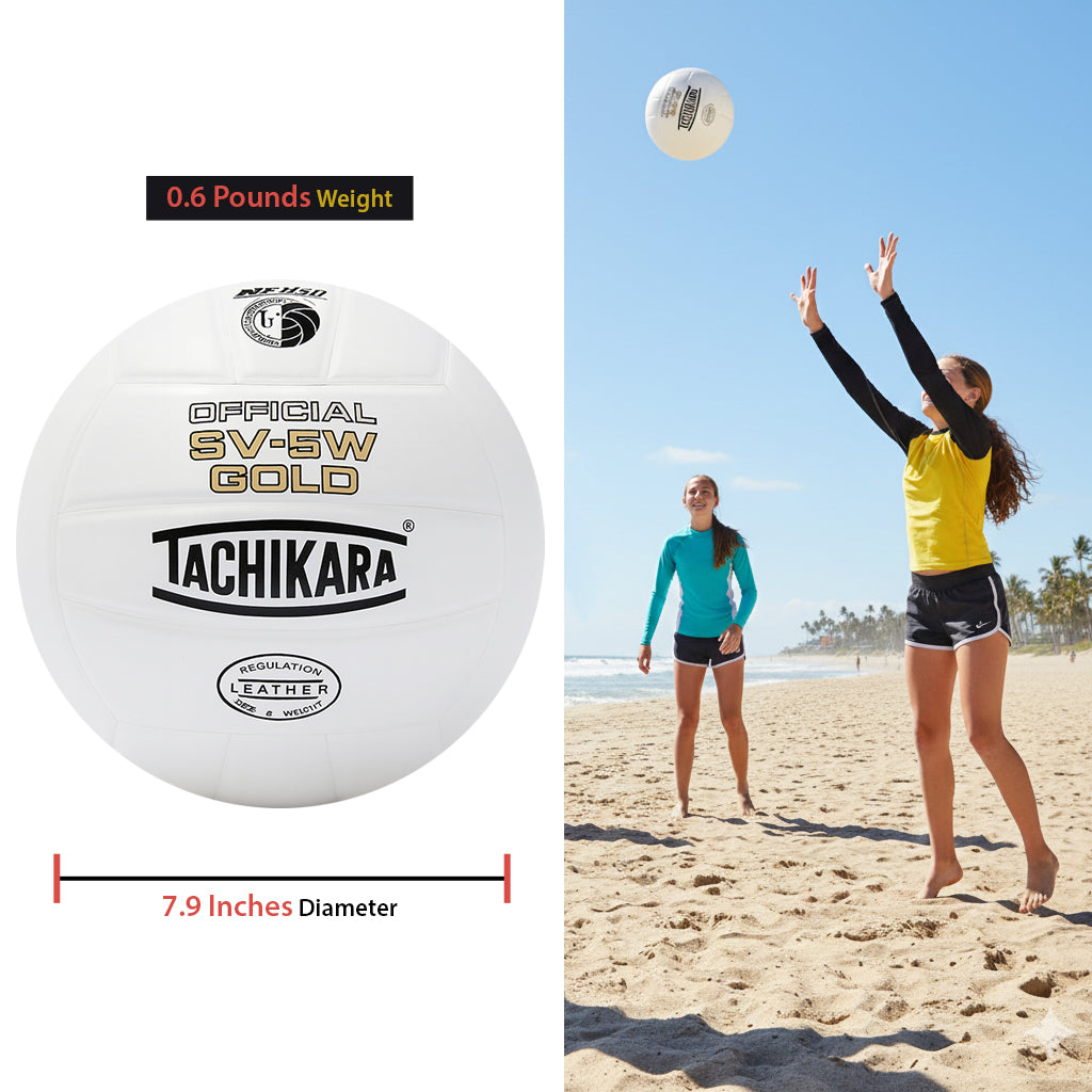 Tachikara SV-5W Gold Competition Volleyball - NFHS Approved
