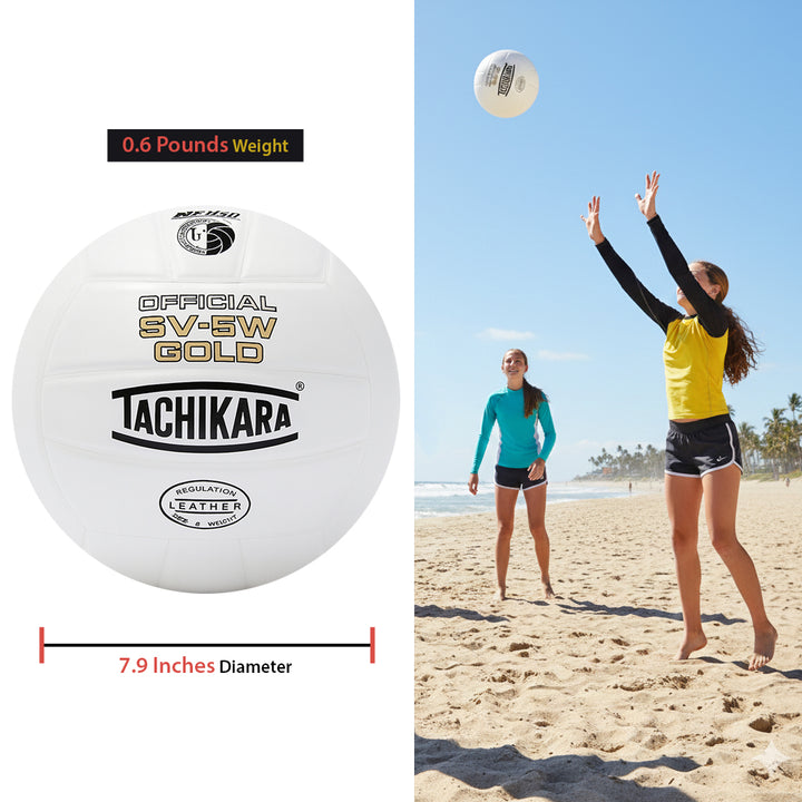 Tachikara SV-5W Gold Competition Volleyball - NFHS Approved