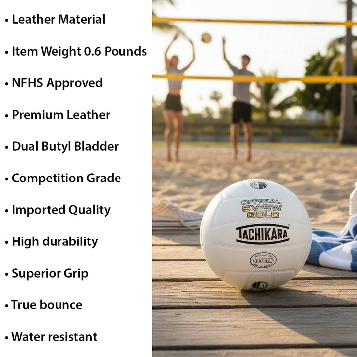 Tachikara SV-5W Gold Competition Volleyball - NFHS Approved