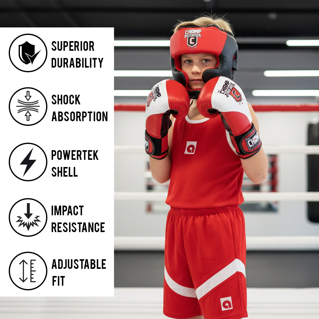 The Champ Boxing Headgear Lightweight, Durable, Adjustable Sparring Gear for Training, Kickboxing, MMA, Muay Thai