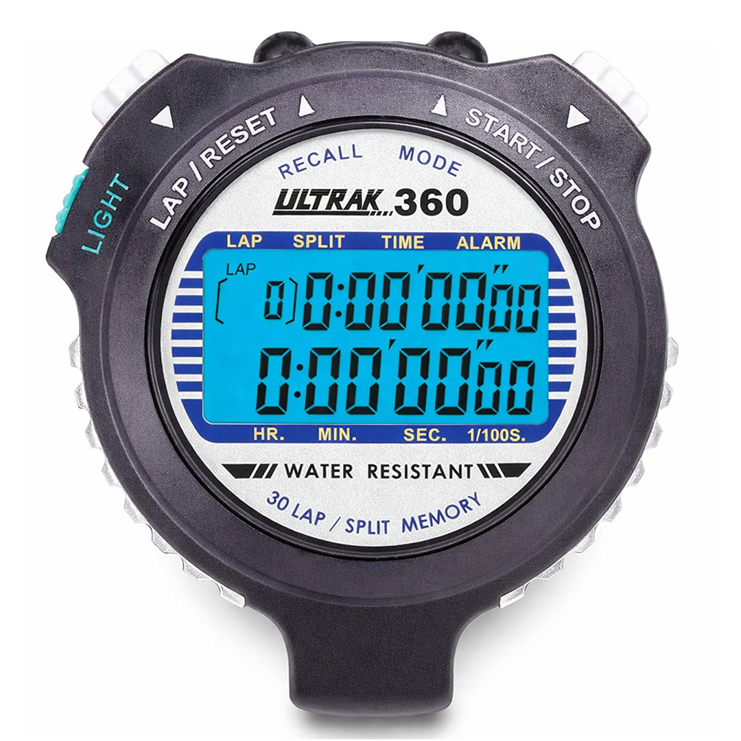 ULTRAK 360 Stopwatch - 30-Memory, Water-Resistant Sports Timer
