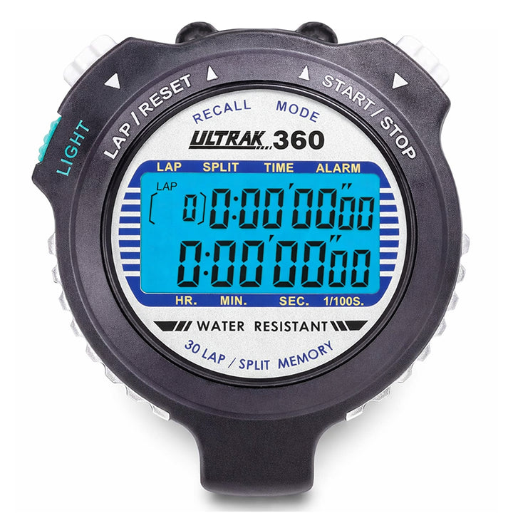 ULTRAK 360 Stopwatch - 30-Memory, Water-Resistant Sports Timer