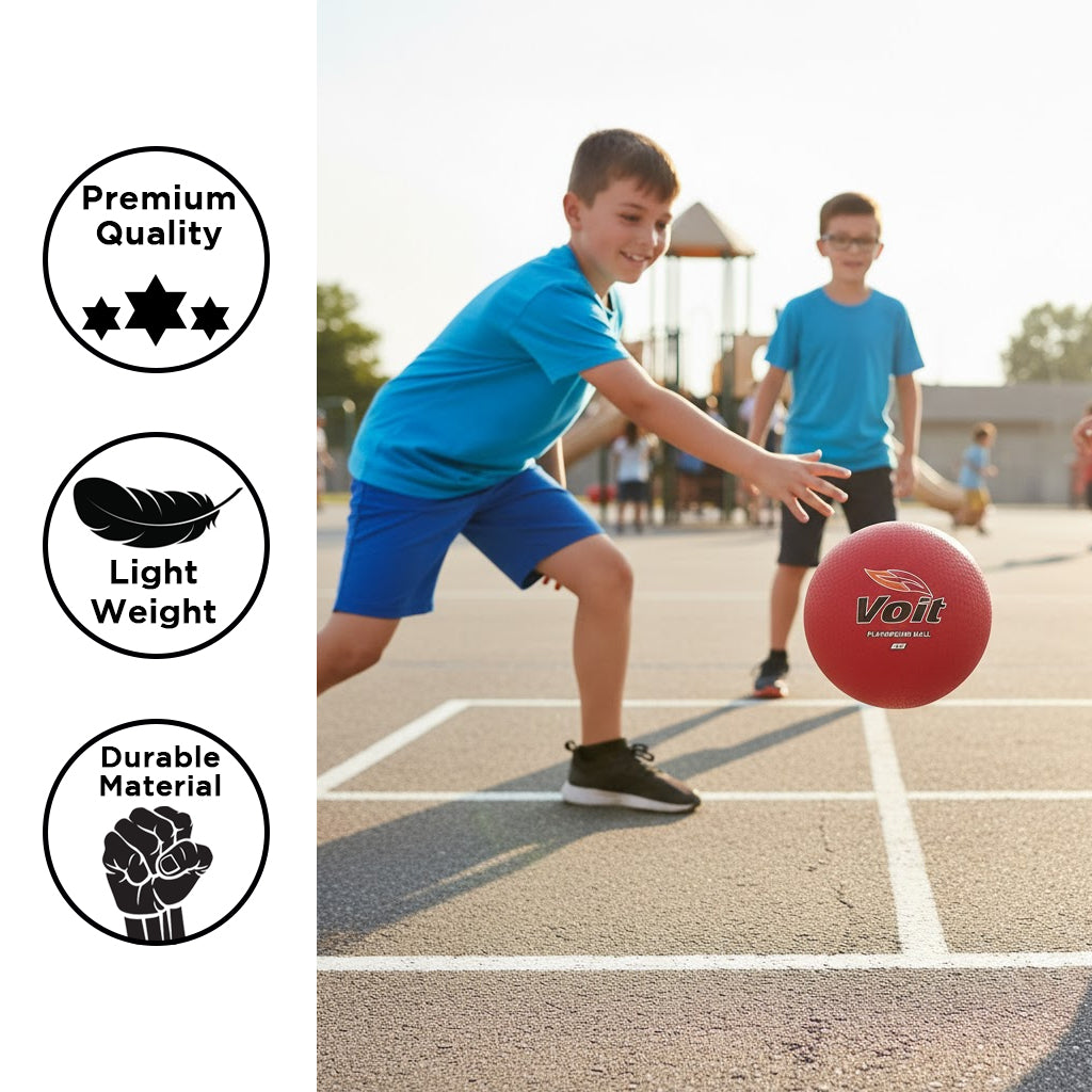 Voit Playground Ball - 13-Inch, Red Kickball Size