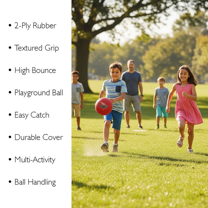 Voit Playground Ball - 7-Inch, Red Rubber