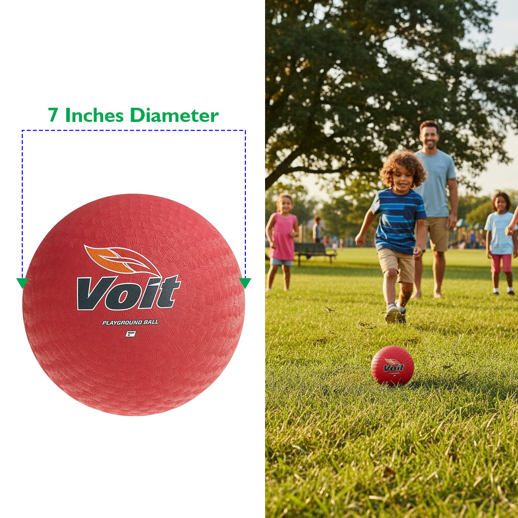 Voit Playground Ball - 7-Inch, Red Rubber