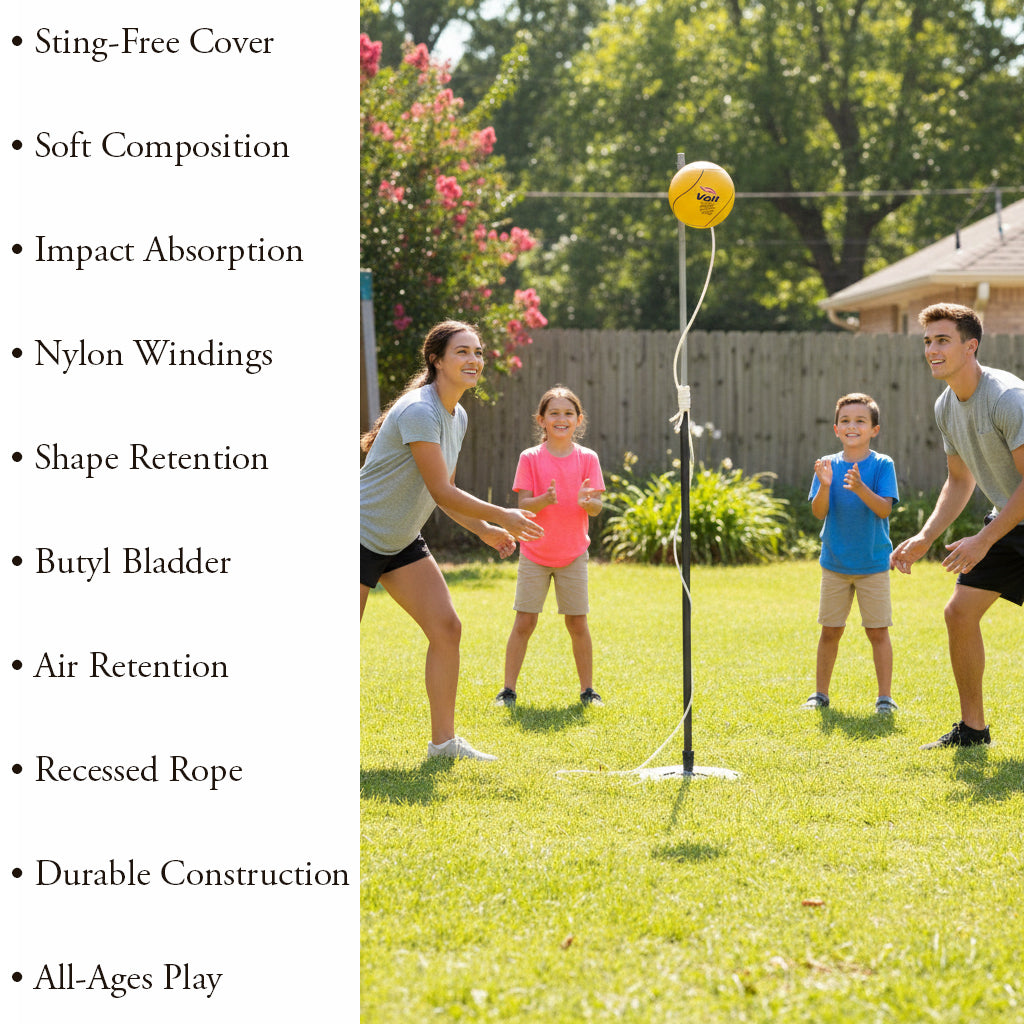 Voit Soft Touch Tetherball - Sting-Free, with Attached Rope