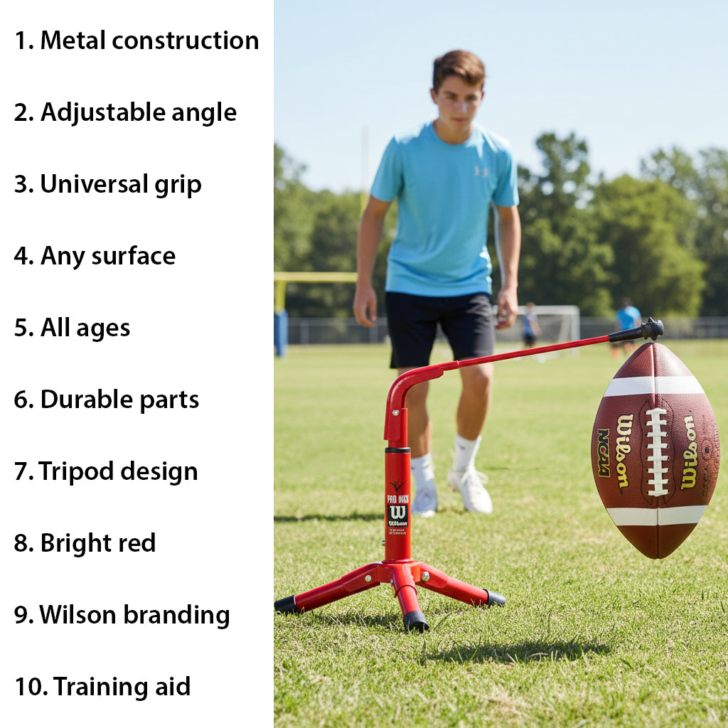 Wilson Pro Kick Football Holder - Red All-Metal Universal Stand