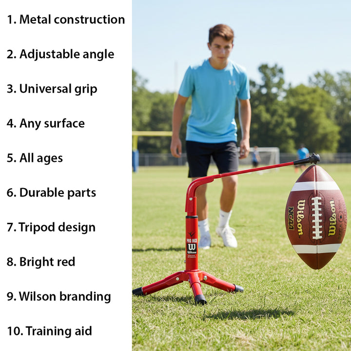 Wilson Pro Kick Football Holder - Red All-Metal Universal Stand