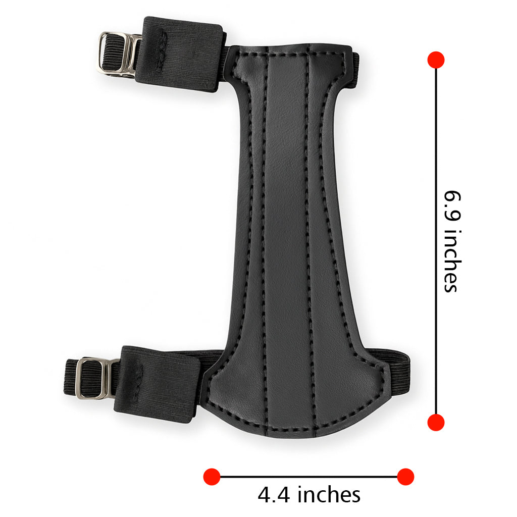 Wyandotte Leather Deluxe Archery Armguard (6-Inch) Black