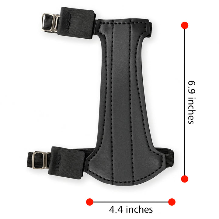 Wyandotte Leather Deluxe Archery Armguard (6-Inch) Black