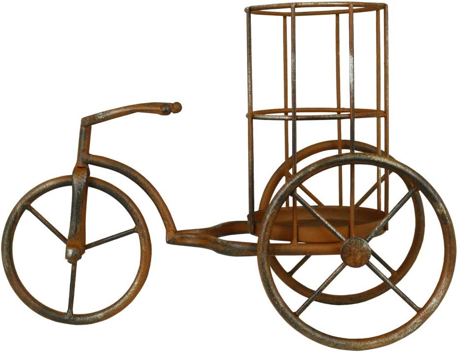 LIVEVIE Classic Vintage Bike Delivery Style Wine Rack Freestanding Single Bottle Holder Bike Shaped Wine Organizer Stand Elegant D?cor for Countertop, Tabletop, Home, Office