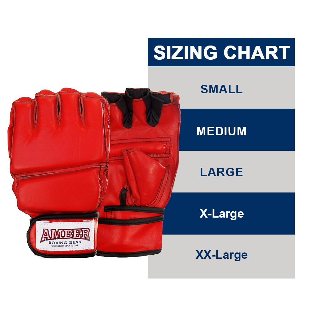 Premium Grappling Gloves for MMA Leather, Enhanced Grip, Excellent Wrist Support, Breathable Comfort - Ideal for Grappling and Clinch Fighting - Red X-Large