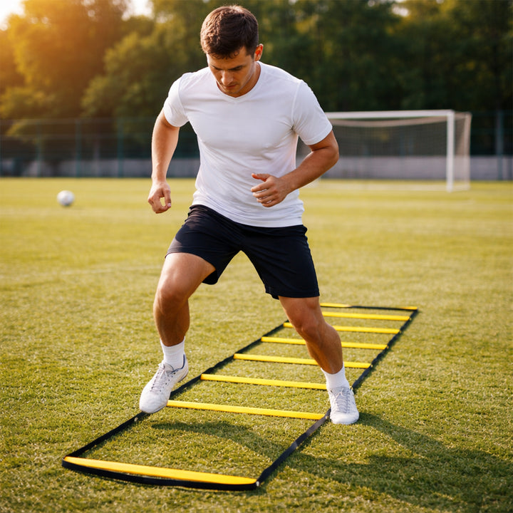 Feet Speed and Agility Training Ladder for High-Intensity Training in Boxing, Soccer, Football, Lacrosse, and Ice Hockey - Improve Your Footwork and Coordination