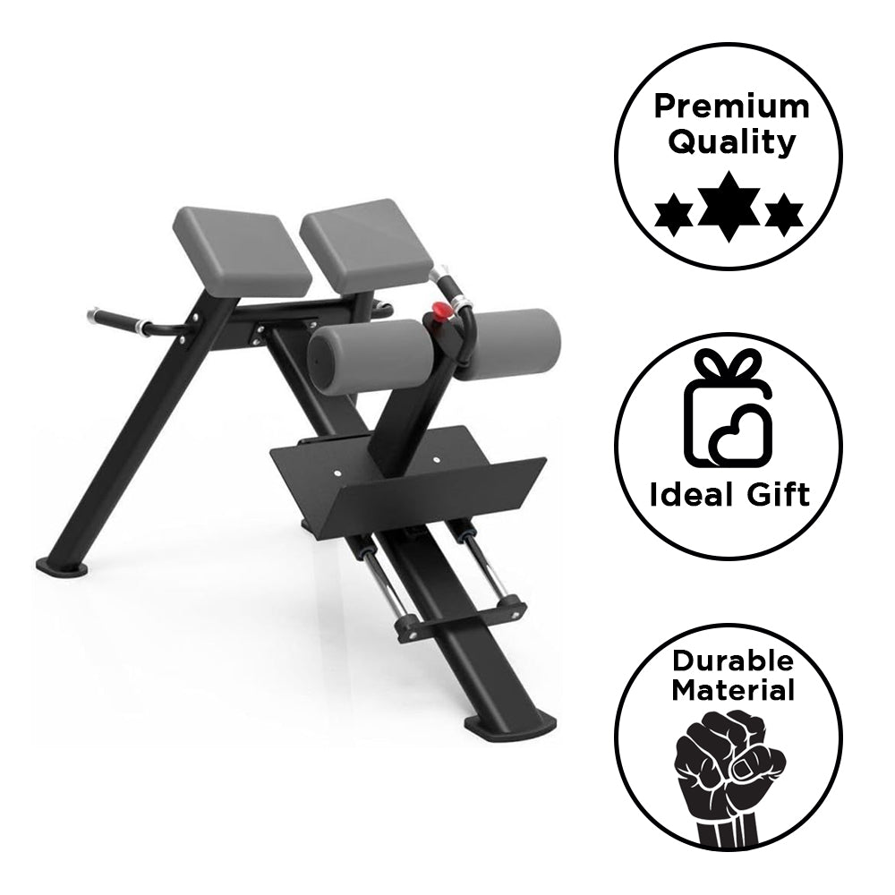 Signature Series 45 Degrees Back Extension, Durable, Comfortable, and Adjustable Workout Bench with High-Resilience Cushion, Robust 3mm Flat Oval Tubing Frame