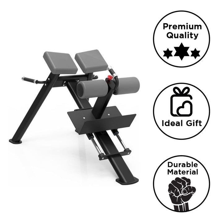 Signature Series 45 Degrees Back Extension, Durable, Comfortable, and Adjustable Workout Bench with High-Resilience Cushion, Robust 3mm Flat Oval Tubing Frame