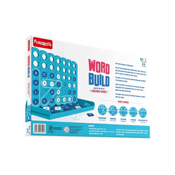Livevie Word Build - 2 Player Word Building Strategy Game with Grid and Tray