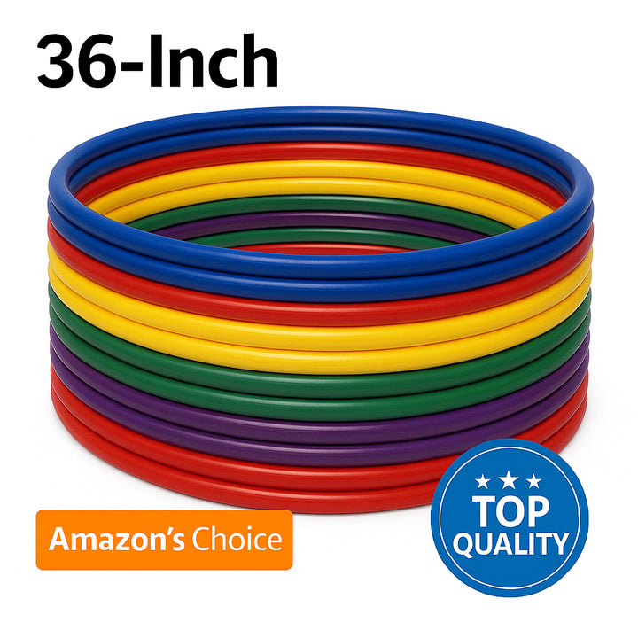 U.S. Games Deluxe Hoops - 36-Inch, Set of 12