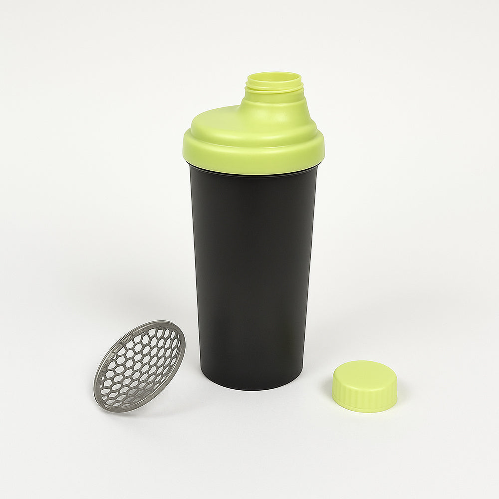 Amber Fight Gear Shaker Glass With Cap No. 3, Durable BPA-Free Polymer, Effective Protein Mixing, Leak-Proof, Portable, Versatile for Gym, Sports, Daily Use, Green