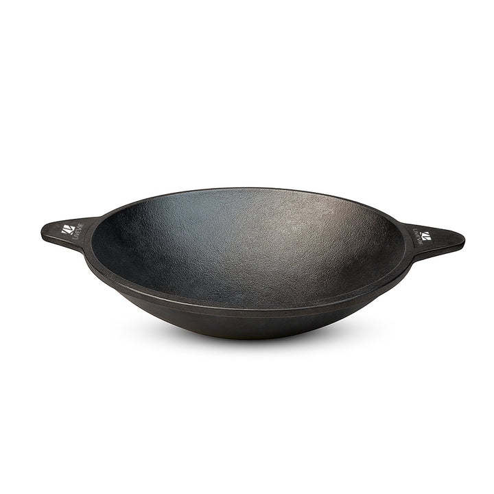 Cast Iron Appam Pan Rough Surface, Works on Gas, Electric Coil, Oven, Campfire &amp; BBQ, 8.5 Inches