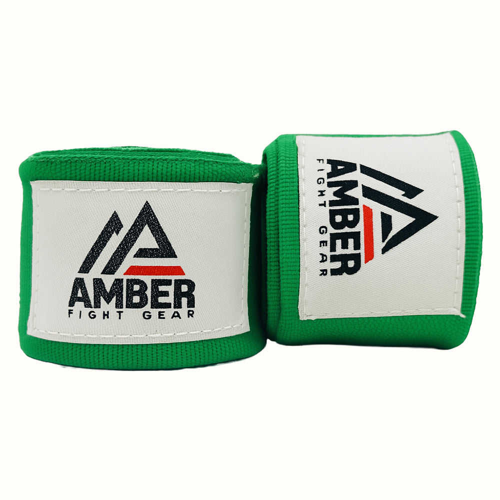 Amber Fight Gear Semi Elastic Professional Hand Wraps with Hook and Loop Closure for Boxing Kickboxing Muay Thai MMA for Men and Women
