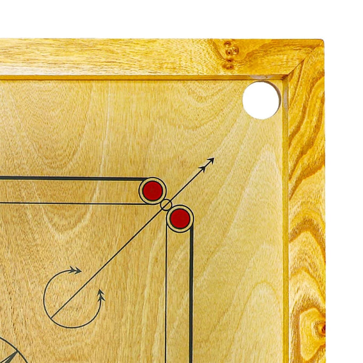Carrom Board with Coins, Striker &amp; Bori Powder ? Smooth Surface, Professional Quality, Mango Wood Frame, Sealed Pockets, Water-Resistant Matte Finish, 32x32 Inch