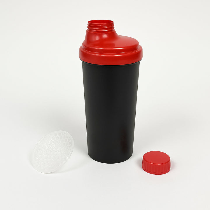 Amber Fight Gear Shaker Glass With Cap No. 3, Durable BPA-Free Polymer, Effective Protein Mixing, Leak-Proof, Portable, Versatile for Gym, Sports, Daily Use, Red