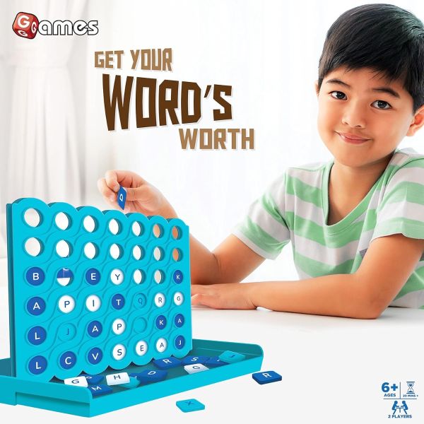Livevie Word Build - 2 Player Word Building Strategy Game with Grid and Tray