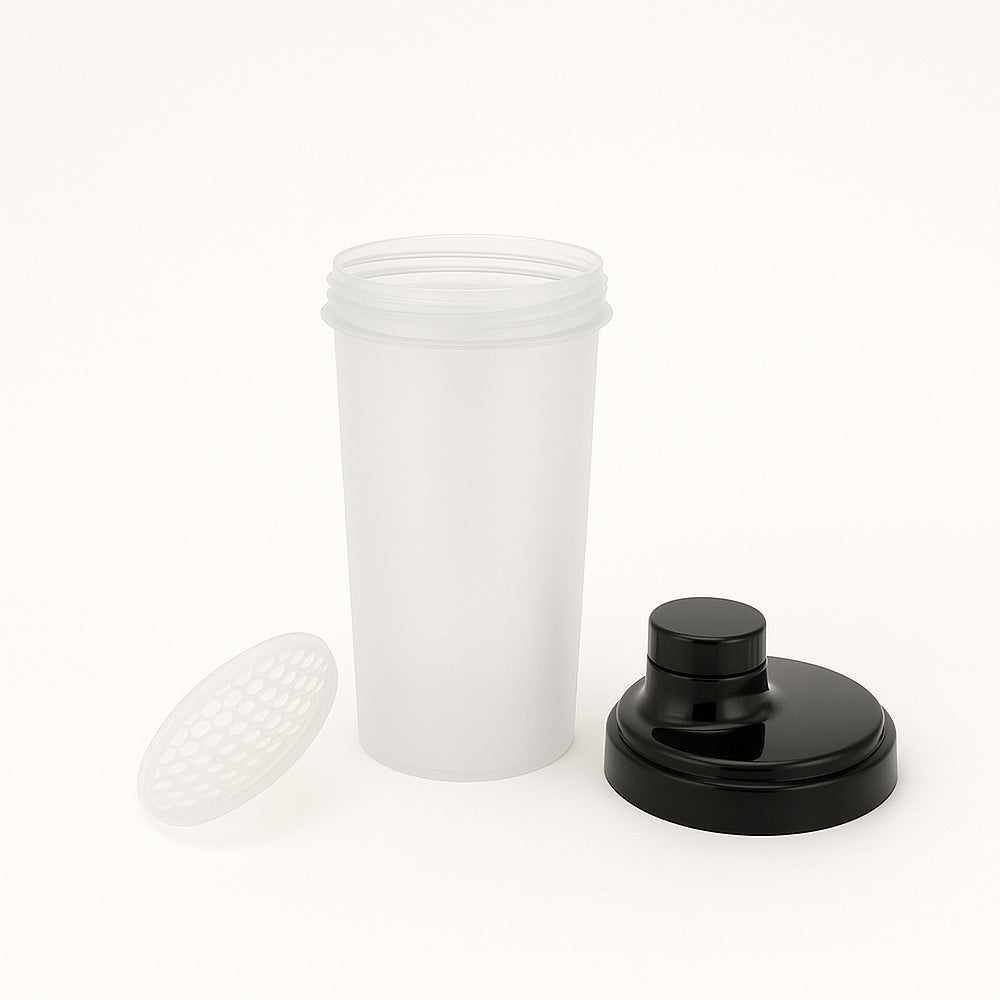 Amber Fight Gear Shaker Glass With Cap No. 3, Durable BPA-Free Polymer, Effective Protein Mixing, Leak-Proof, Portable, Versatile for Gym, Sports, Daily Use, Black