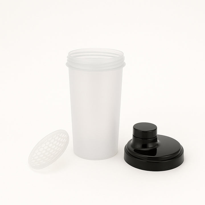 Amber Fight Gear Shaker Glass With Cap No. 3, Durable BPA-Free Polymer, Effective Protein Mixing, Leak-Proof, Portable, Versatile for Gym, Sports, Daily Use, Black