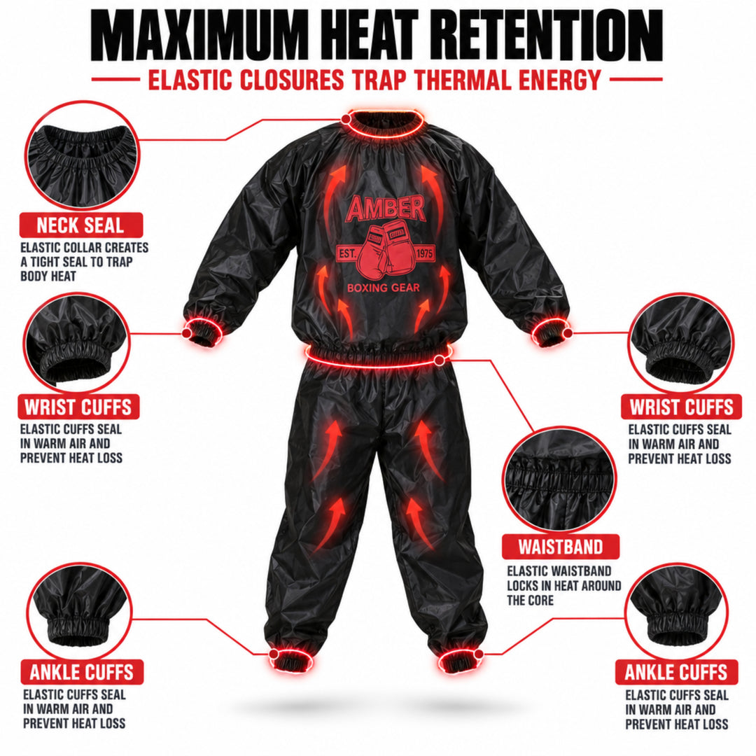 Amber Fight Gear Extreme Nylon Sauna Suit for Increased Perspiration