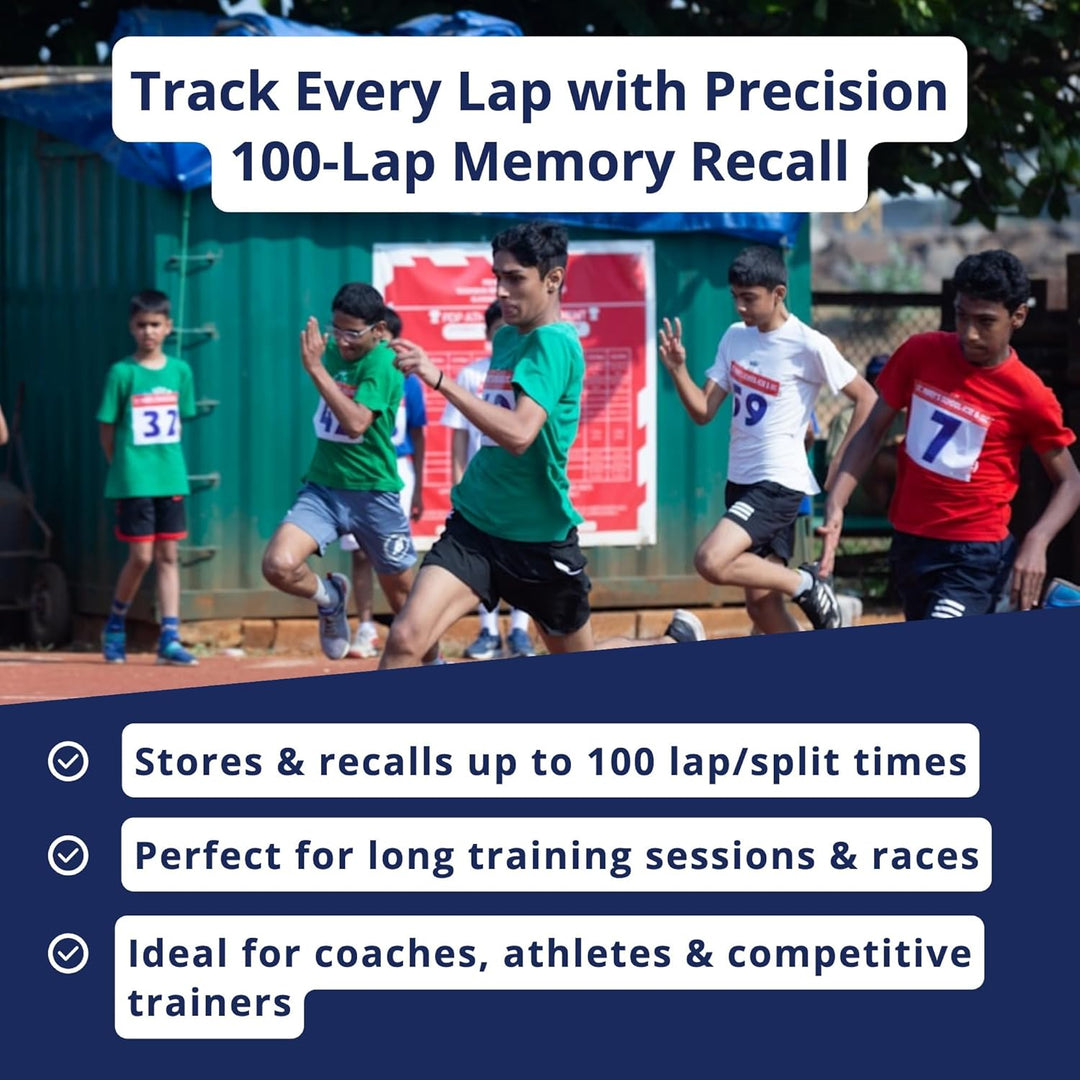 Ultrak 100 Lap Memory Timer - Black, Countdown &amp; Split Timer