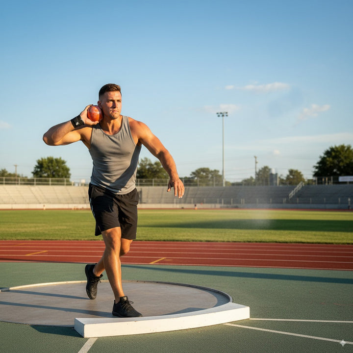 Amber Fight Gear Precision Performance Iron Shot Put Versatile Training and Competition Excellence with Sturdy Cast Iron Build and Durable Polyurethane Coating