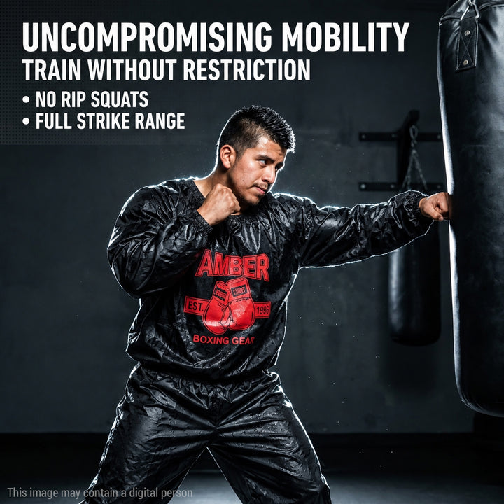 Amber Fight Gear Extreme Nylon Sauna Suit for Increased Perspiration