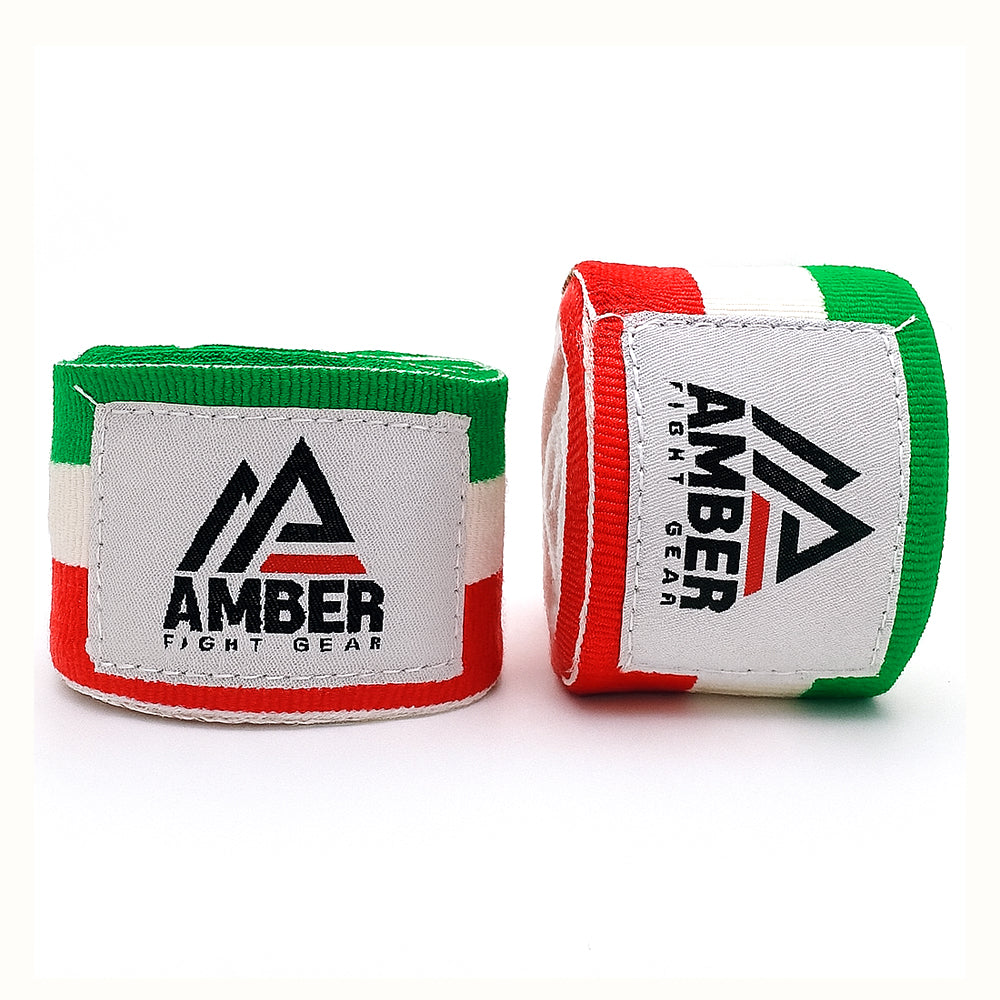 Amber Fight Gear Semi Elastic Professional Hand Wraps with Hook and Loop Closure for Boxing Kickboxing Muay Thai MMA for Men and Women