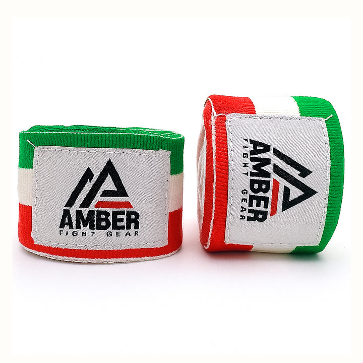 Amber Fight Gear Semi Elastic Professional Hand Wraps with Hook and Loop Closure for Boxing Kickboxing Muay Thai MMA for Men and Women