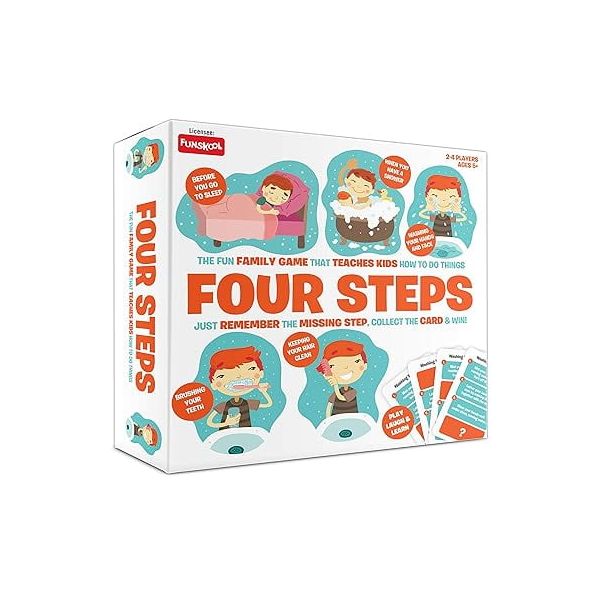 Livevie Four Steps-A Simple Game for Daily Routine|Multicolor, Family, Kid