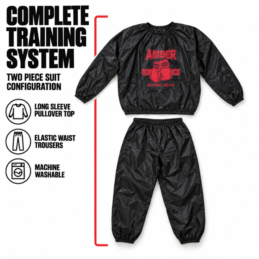 Amber Fight Gear Extreme Nylon Sauna Suit for Increased Perspiration