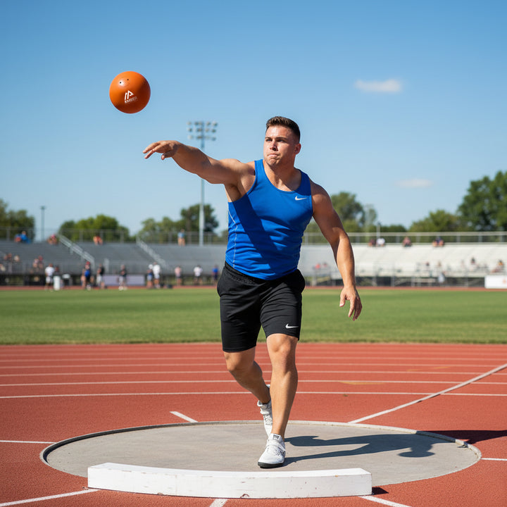 Amber Fight Gear Precision Performance Iron Shot Put Versatile Training and Competition Excellence with Sturdy Cast Iron Build and Durable Polyurethane Coating