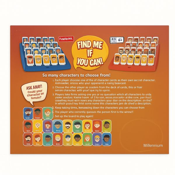 Livevie Find Me If You Can - Family Strategy Board Game, Detective Guessing Game