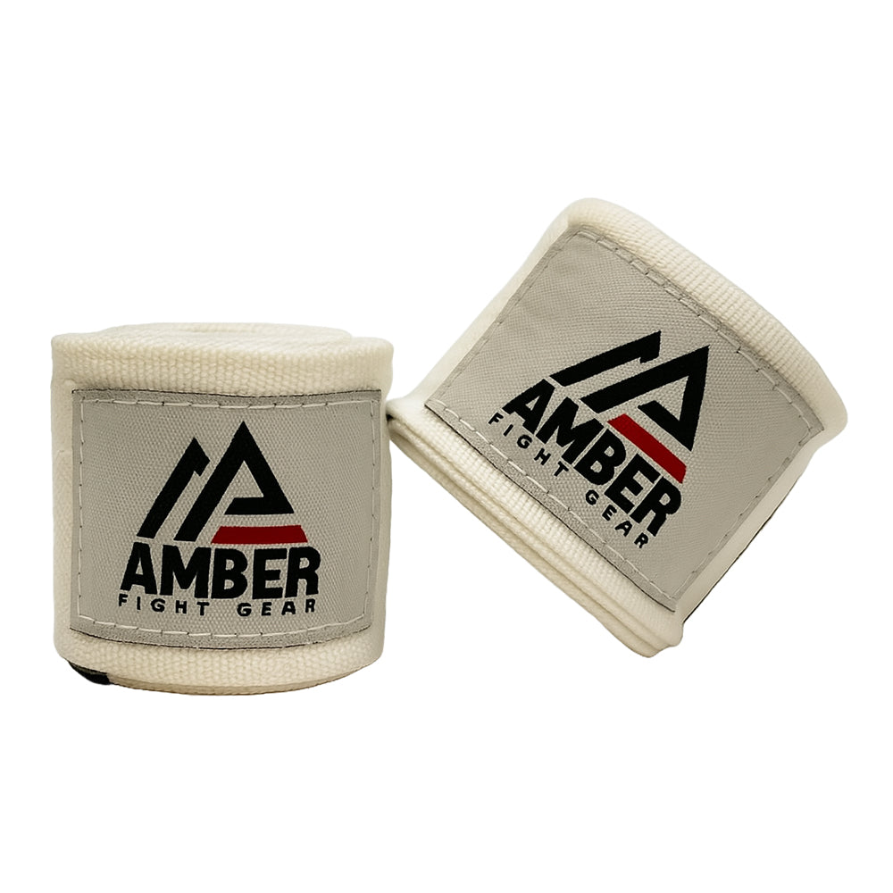 Amber Fight Gear Semi Elastic Professional Hand Wraps with Hook and Loop Closure for Boxing Kickboxing Muay Thai MMA for Men and Women