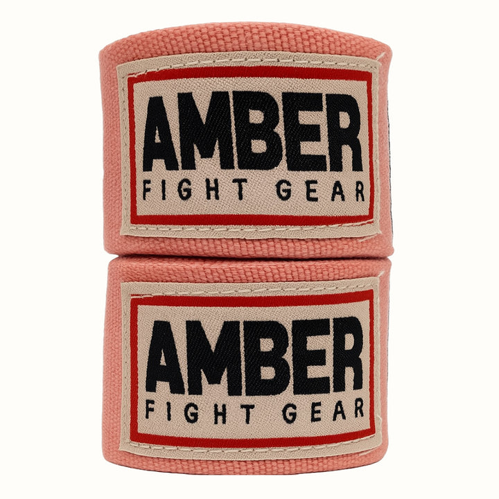 Amber Fight Gear Semi Elastic Professional Hand Wraps with Hook and Loop Closure for Boxing Kickboxing Muay Thai MMA for Men and Women