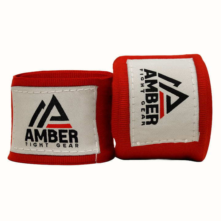 Amber Fight Gear Semi Elastic Professional Hand Wraps with Hook and Loop Closure for Boxing Kickboxing Muay Thai MMA for Men and Women